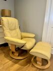 Ekornes Stressless Mayfair Leather Reclining Chair And Footstool