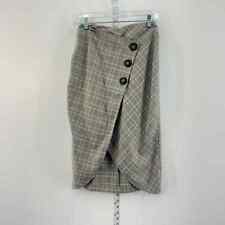 ASOS Gray Long Pencil Skirt, Polyester, Size 2, Preowned