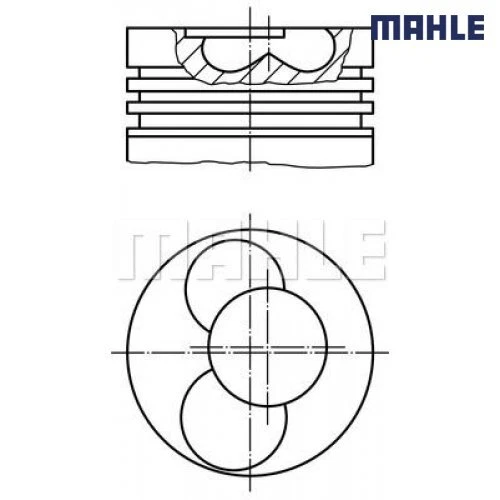 Pistón MAHLE 0304100 para cilindro3 para cilindro4 para VW Bora Foto 1 de 1