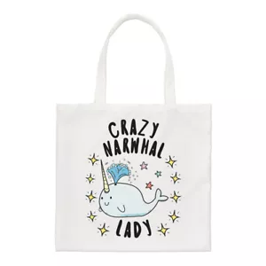 Crazy Narwhal Mujer Stars Estándar Bolsa Unicornio Divertido Animal Hombro - Imagen 1 de 1