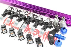 650cc BOSCH Fuel Injectors w/ fuel rail FITS R34 Nissan Skyline GTR RB26DETT PL - Picture 1 of 8