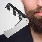 Folding Beard Comb Men's Pocket Comb Metal Mini Folding Mustache Comb Hair Beard