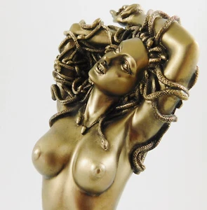 Medusa Erotic Figurine Nude Female Statue Naked Woman Ornament Bronzed Sculpture - Picture 1 of 6
