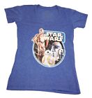Vintage Star Wars C3P0 + R2D2 + BB-8 Graphic Tee XSmall - Junior XS Shirt 2015