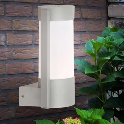 Außenleuchte Wandlampe Wandleuchte Terrasse silber IP44 warmweiß 1x LED H 26cm - Bild 1 von 4