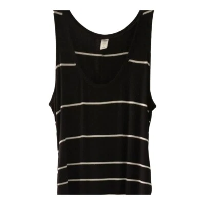 Maternity Dress Size S Black Stripes Maxi Stretch Sleeveles Tank Old Navy - Image 1 of 4