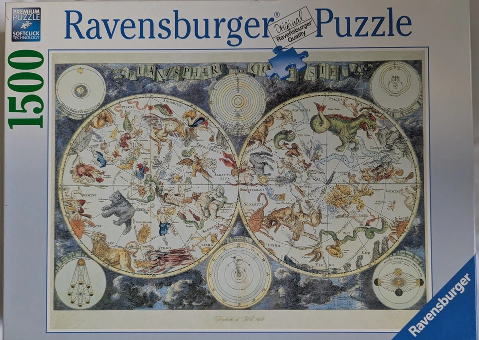 Ravensburger - World Map of Fantastic Beasts - 1500 Piece Puzzle - Image 1 of 1