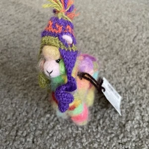 lanart alpaca toy Purivian wool colorful Confetti Color brand new 5.5 inches - Picture 1 of 8