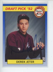 DEREK JETER AUTO RC 1992 FRONT ROW #55 AUTHENTIC SIGNATURE CARD AUTOGRAPH - Picture 1 of 2