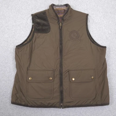Ralph Lauren Vest Womens 1X Brown Shooting Hunting Outdoor Full Zip Fall Crest - Image 1 of 4