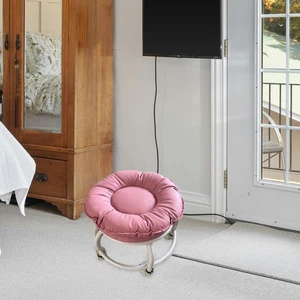 360° Rotating Low Roller Seat Stool Swivel Chair Kids Women Small Round Sturdy - Picture 1 of 42