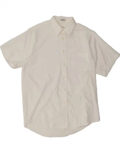 PIERRE CARDIN Mens Short Sleeve Shirt Size 16 1/2 Large White Polyester NL11 - Picture 1 of 4