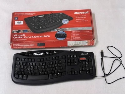 Microsoft Comfort Curve USB Wired Keyboard 2000 , New in Open Box as Photos Show - Image 1 of 4