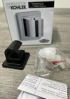 Kohler K-98347-BL Awaken Fixed Wall Mount Bracket -Matte Black - Image 1 of 4