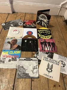 JOB LOT 12 PUNK 7”s SEX PISTOLS CLASH SKIDS GEN X ZOUNDS CONFLICT TUBEWAY ARMY  - Picture 1 of 21