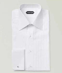 Tom Ford Men’s White 100% Cotton Tuxedo Button Down - Picture 1 of 3