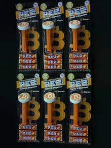 6 Bitcoin Pez Dispensers,  Limited Edition only 30,000, New, Free Ship - Picture 1 of 2
