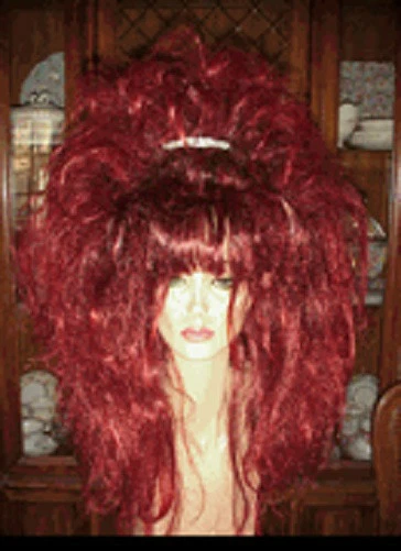 EMPRESS BIANCA DRAG QUEEN TEASED LONG STRAIGHT SEXY RED VOLUME LAYERS SPIKEY HOT - Image 1 of 1
