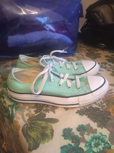 Converse Unisex Mint Green Celadon Athletic Shoes Women Size 6 Men Size 4 - Picture 1 of 7