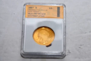 2007-S John Adams PRESIDENTIAL DOLLAR PR70 CAM SGS PROOF COIN - Picture 1 of 2