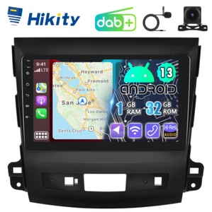 DAB+ CarPlay 32G 9" Android Autoradio Für Mitsubishi Outlander 2 GPS Navi RDS FM - Bild 1 von 13