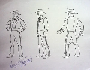 The New Adventures of Zorro 1981 Prod FIRMADO LARRY HOUSTON Modelo Celda Copia - Imagen 1 de 2