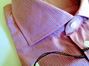 NWT MAURIZIO BALDASSARI COTTON DRESS SHIRT HAND MADE IN ITALY. - Picture 1 of 6