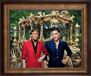 Elvis Presley y Donald Trump, impresión artística de alta calidad, imágenes reales 11x14 - Imagen 1 de 6