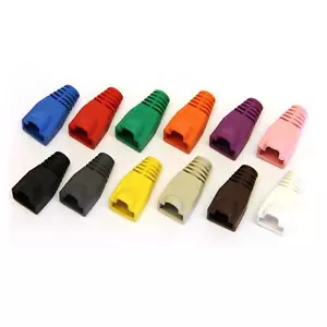 6mm RJ45 BOOT 20pk. Network Connector. Ethernet Strain Relief - Picture 1 of 14