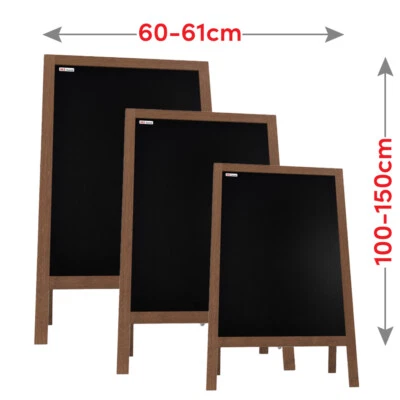 Lavagna Nera da Gesso con Cavalletto – Struttura in Legno [3xDIMENSIONI]