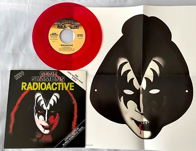 KISS Gene Simmons "Radioactive" Singles Box Set sleeve RED Vinyl Bonus Mask New Foto 1 de 4