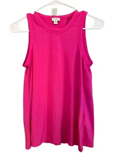 J Crew Bright Pink Sleeveless Muscle Tank Stretch Swing Open Back Size Womens XS - Picture 1 of 6