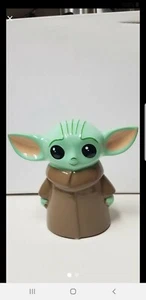 Star Wars Mandalorian 8" Hand Painted Ceramic Bank Lucasfilm Baby Yoda Child - Picture 1 of 2