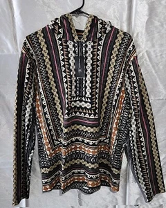 Inc International Concept Indonesian Batik Design Hooded Long Sleeves Shirt - Picture 1 of 8