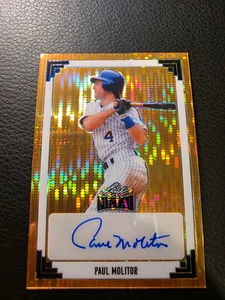 2024 Leaf Metal Baseball 91' Gold Pulsar Paul Molitor Auto 1/1 - Picture 1 of 2