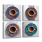 Modern Canvas Art Prints Colorful Cup Disk Canvas Oil Painting Wall Art Framed
