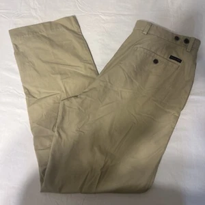 Tommy Hilfiger Chinos Khakis Women’s Size 35/32 Flat Front Peached Lined Canvas - Picture 1 of 7