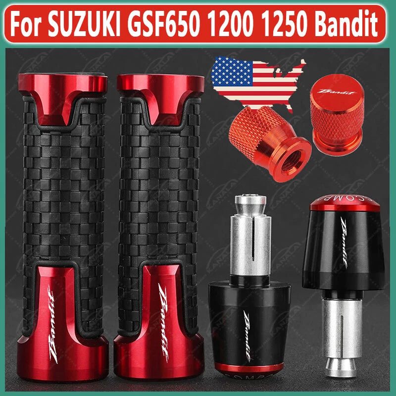 For SUZUKI GSF650 1200 1250/S Bandit Handle Grips Handle Bar End Cap Tire Valve - Image 1 of 1
