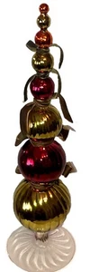 Mercury Glass Free Standing Table Top Christmas Tree Topper Finial 14” Nice - Picture 1 of 8