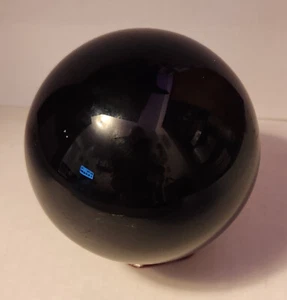 73 mm natürliche Obsidian Kristall Kugel Heilstein 525 gr + Ständer --- Lot 1857 - Bild 1 von 4