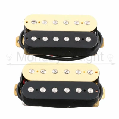 Zebra Alnico 2 Magnet Electric Guitar Humbucker Pickup Set Neck Bridge - Image 1 of 4