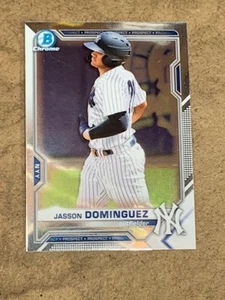 2021 Bowman Chrome Prospects Jasson Dominguez #BCP-13 New York Yankees - Picture 1 of 2