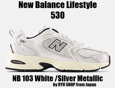 Zapatos de estilo de vida New Balance para hombre 530 MR530TA D NB 103 blanco/plateado metálico Foto 1 de 4