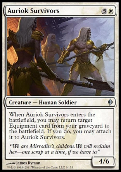 Auriok Survivors - Medium Play MTG New Phyrexia - Image 1 of 1