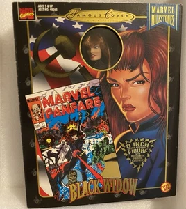 Marvel Famous Cover Series 8" Figure Black Widow Toy Biz 1997 Open Box - Picture 1 of 3