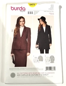 Burda Sewing Pattern 6875 Misses’ Jacket Size 8-18 UNCUT  - Picture 1 of 3