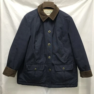 Vintage L.L. Bean Blue Duck Canvas Collared 80s Outdoor Chore Barn Jacket M - Image 1 of 4