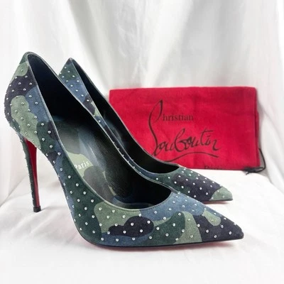 Christian Louboutin Kate Plume Camuflaje Camuflaje Punta Tacones de aguja EU 37 Foto 1 de 4