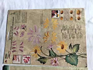 3 FolkArt One Stroke Reusable Teaching Guides 1166 DAISIES 1138 BIRDHOUSE GARDEN - Picture 1 of 6
