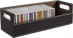 CD Storage Box, Organizer Shelf for Movie Cases, Dvds, Cassette Tape Display Sta - Picture 1 of 12